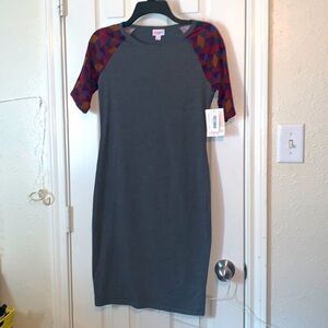 Lularoe casual midi geo print short sleeve bodycon dress